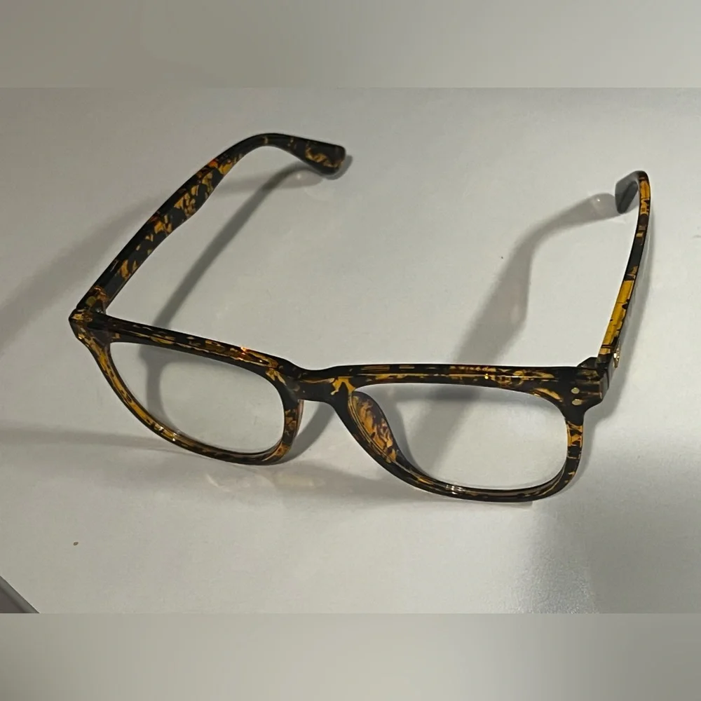 JUHALL Unisex Tortoise Frames/Blue Light Blocking Glasses for PC Reading etc